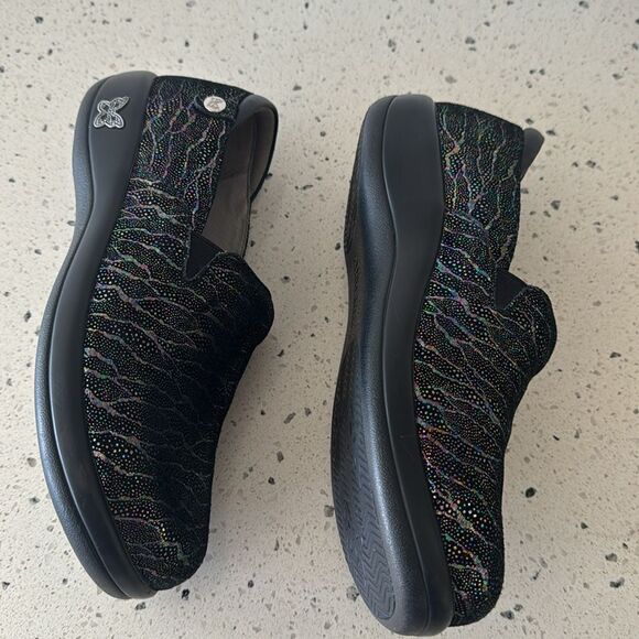 Alegria Women’s Sparkly Black Multi Colored Shoes Slip On Size EU40 / US 9.5-10 - Picture 9 of 12